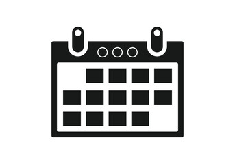 Calendar icon vector. Schedule, date icon symbol illustration