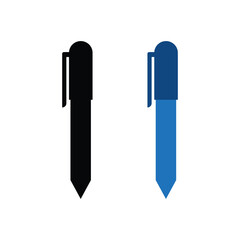 Pen icon Vector isolated simple black sign.
