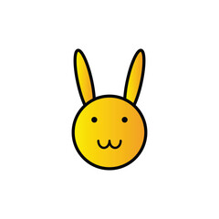 Rabbit Logo Template. Retro Vector Illustration