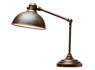 Vintage desk lamp isolated on transparent background