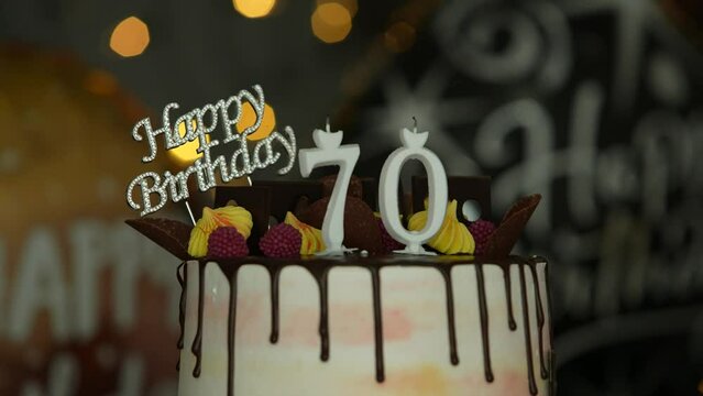 70th Birthday Cake with decoration