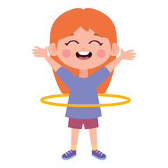 happy girl with ula ula