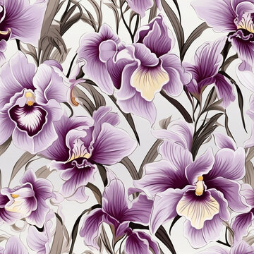 Orchid Splendor Seamless Artwork