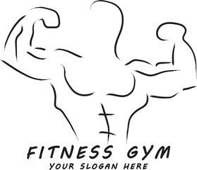 Illustration of a GYM logo, vector logo, fitness logo