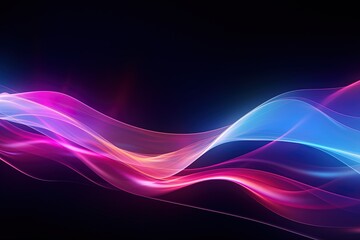 abstract futuristic background with pink blue glowing neon moving high speed wave lines and bokeh lights. Data transfer concept Fantastic wallpaper