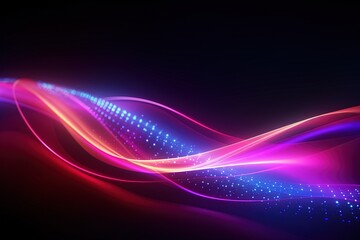abstract futuristic background with pink blue glowing neon moving high speed wave lines and bokeh lights. Data transfer concept Fantastic wallpaper