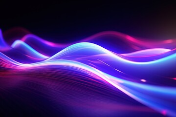 abstract futuristic background with pink blue glowing neon moving high speed wave lines and bokeh lights. Data transfer concept Fantastic wallpaper