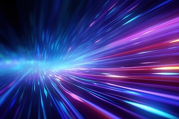 abstract futuristic background with pink blue glowing neon moving high speed wave lines and bokeh lights. Data transfer concept Fantastic wallpaper