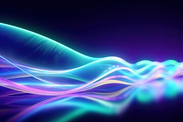 abstract futuristic background with pink blue glowing neon moving high speed wave lines and bokeh lights. Data transfer concept Fantastic wallpaper