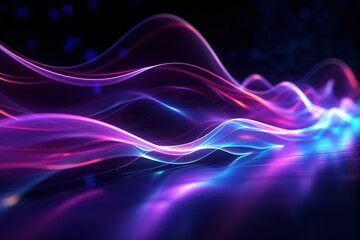 abstract futuristic background with pink blue glowing neon moving high speed wave lines and bokeh lights. Data transfer concept Fantastic wallpaper