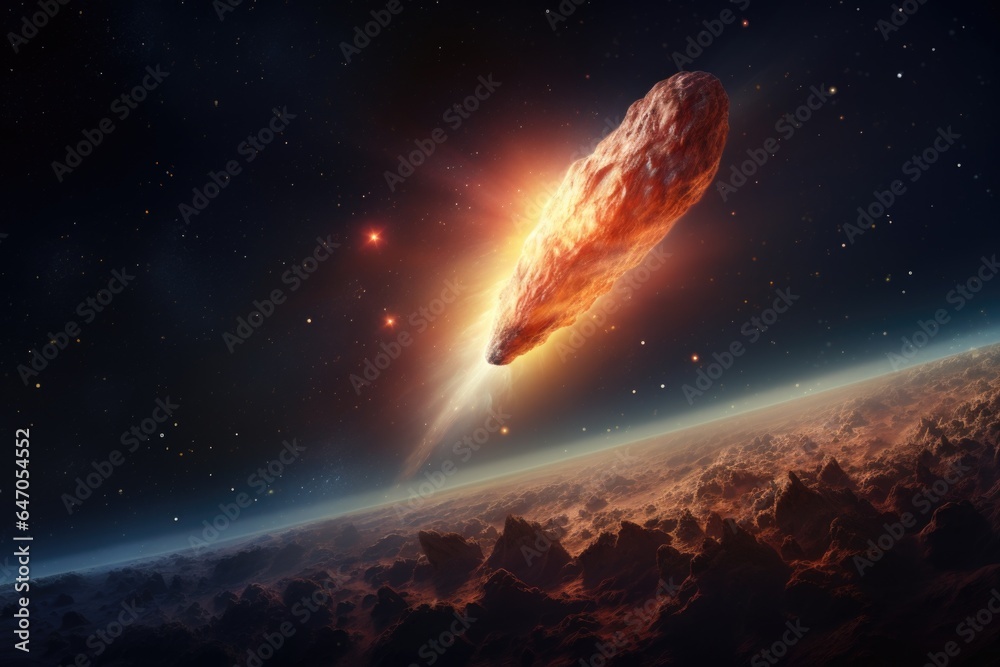 Wall mural comet space background