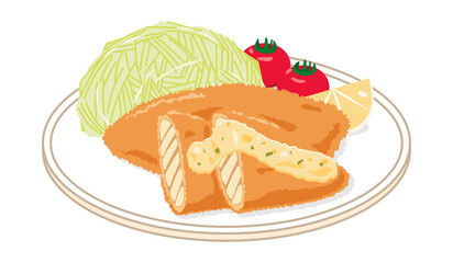 皿に乗ったタルタルソースがかかった白身魚のフライ