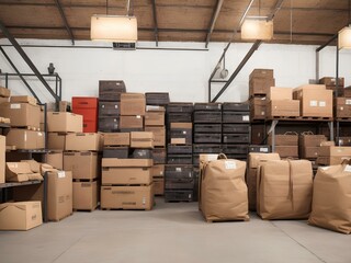 boxes in warehouse