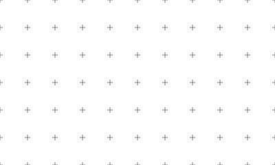 Simple geometric seamless pattern of dotted grey cross or plus. Vector Repeating Texture. 