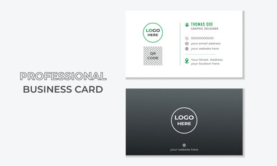 Double-sided creative business card template. Modern and clean Business Card template - Creative and minimalist Business Card design Template.