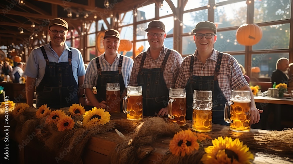 Wall mural Crow's Delight: Joining the Festive Flock at Oktoberfest