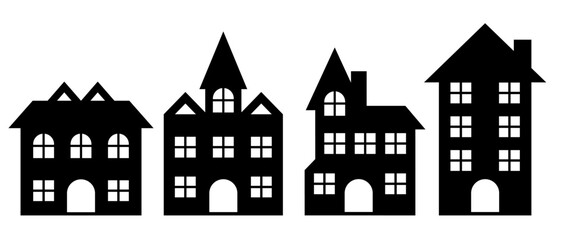 vector silhouette of a house