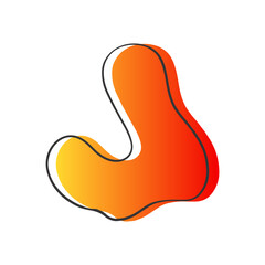 Abstract Hand Drawn Organic shapes Background Element