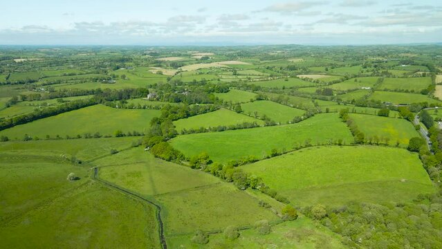 Greenery of Cootehill county Cavan Ireland aerial drone
