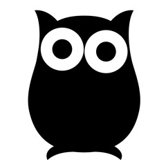 vector silhouette of an owl