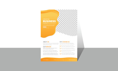 simple and creative design with gradient for business flyer
