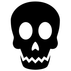 vector silhouette icon skull symbol