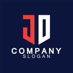 Initial Letters JD Logo Design Vector Template.