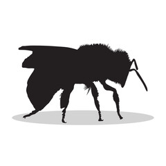Bee Silhouette, cute Bee Vector Silhouette, Cute Bee cartoon Silhouette, Bee vector Silhouette, Bee icon Silhouette, Bee Silhouette illustration, Bee vector	