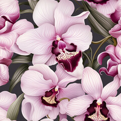 Eye-catching orchid pattern for stickers