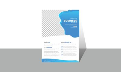 minimal design with gradient tool for business flyer template.
