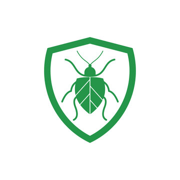 shield logo with pest animals. vector logo