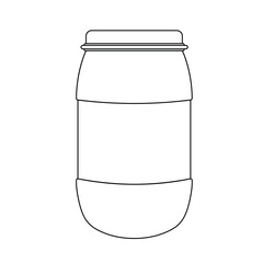 Water Storage Barrel Outline Icon Illustration on White Background