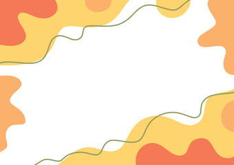 white and yellow fluid shapes abstract background