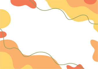 white and yellow fluid shapes abstract background