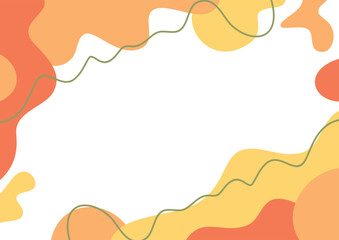 white and yellow fluid shapes abstract background