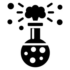 Chemical Reaction Glyph Icon