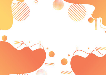 white and yellow fluid shapes abstract background