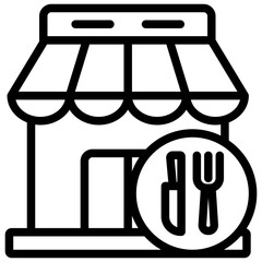 Food Courts Outline Icon