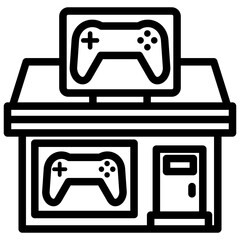 Gaming Stores Outline Icon