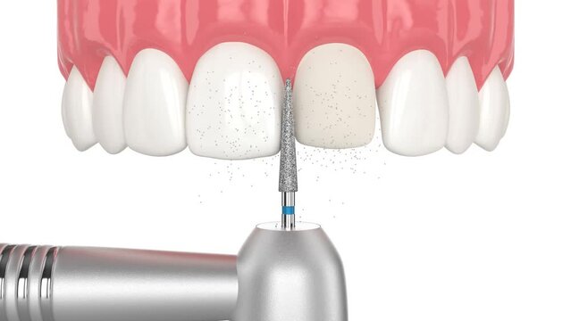 Veneer placement procedure to restore chipped tooth
