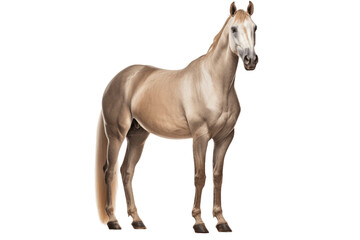 Obraz premium Akhal-teke horse isolated on transparent background.
