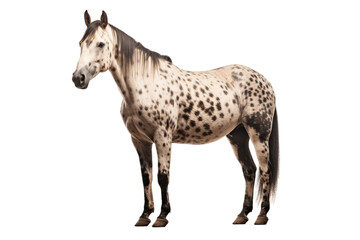 Appaloosa horse isolated on transparent background.