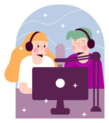 Professional Podcast Illustration