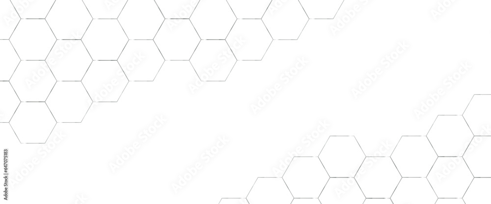 Wall mural vector illustration of hexagons pattern, polygon pattern with glowing hexagon paper texture, geometr