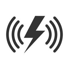 Vector illustration of wireless icon in dark color and transparent background(png).