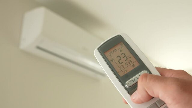 Operating Air Conditioner in the living room