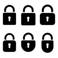 Lock vector icons set