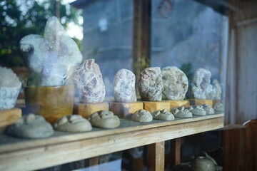 fossil rock in Sangiran, Central Java