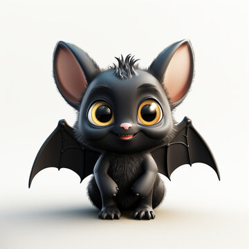 3D cartoon cute bat