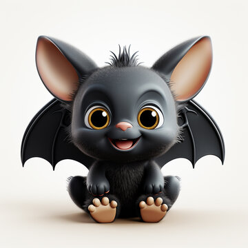 3D cartoon cute bat